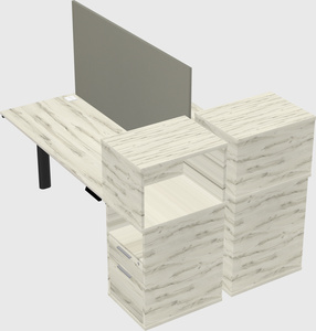 Shared electric desk + cabinet