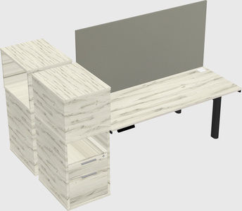 Shared electric desk + cabinet
