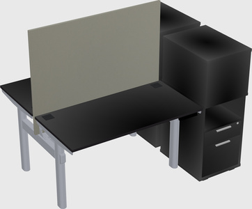 Shared electric desk + cabinet