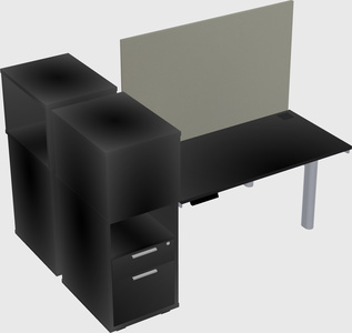 Shared electric desk + cabinet