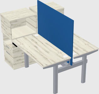Shared electric desk + cabinet