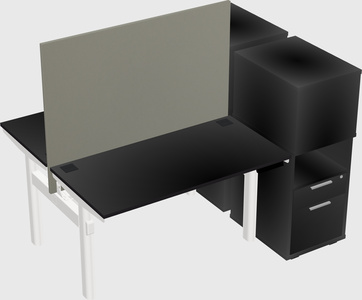 Shared electric desk + cabinet