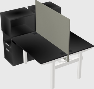 Shared electric desk + cabinet