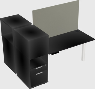 Shared electric desk + cabinet