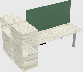 Shared electric desk + cabinet