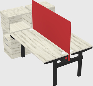 Shared electric desk + cabinet