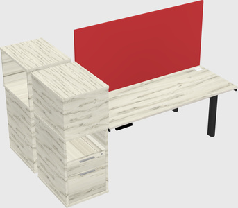 Shared electric desk + cabinet