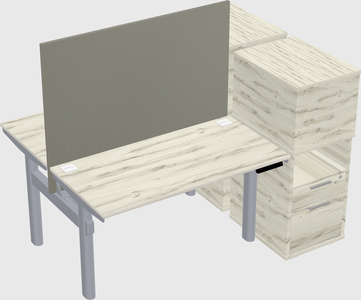Shared electric desk + cabinet