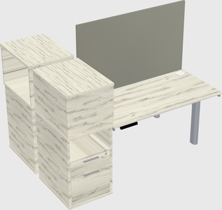 Shared electric desk + cabinet