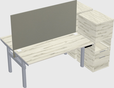Shared electric desk + cabinet