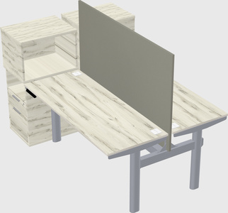 Shared electric desk + cabinet
