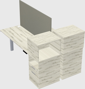 Shared electric desk + cabinet