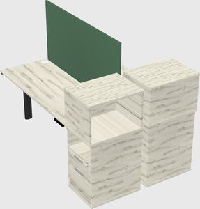 Shared electric desk + cabinet