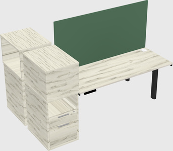 Shared electric desk + cabinet