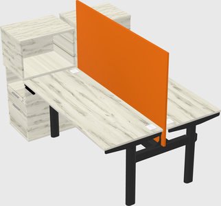 Shared electric desk + cabinet