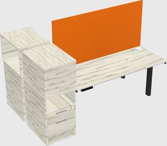 Shared electric desk + cabinet