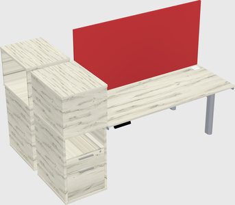 Shared electric desk + cabinet