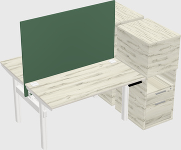 Shared electric desk + cabinet