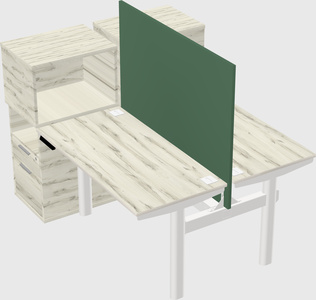 Shared electric desk + cabinet
