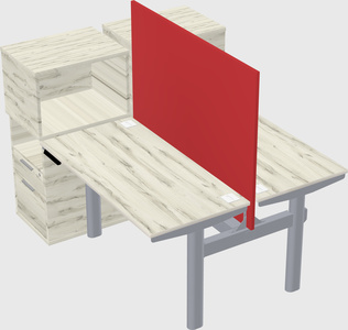 Shared electric desk + cabinet