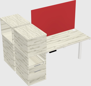Shared electric desk + cabinet