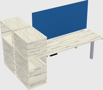 Shared electric desk + cabinet