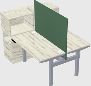 Shared electric desk + cabinet