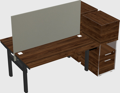 Shared electric desk + cabinet