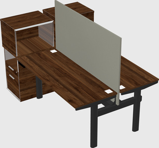 Shared electric desk + cabinet