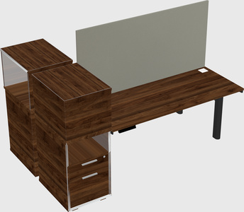 Shared electric desk + cabinet