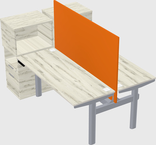 Shared electric desk + cabinet