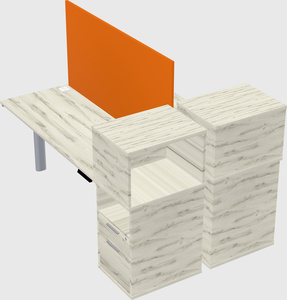 Shared electric desk + cabinet