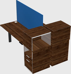 Shared electric desk + cabinet