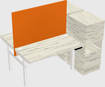 Shared electric desk + cabinet