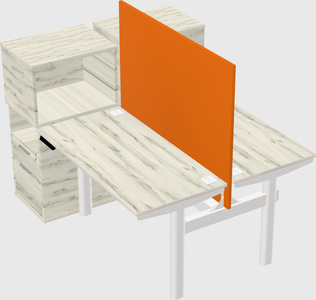 Shared electric desk + cabinet
