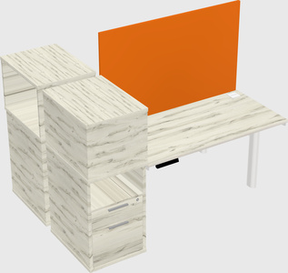 Shared electric desk + cabinet