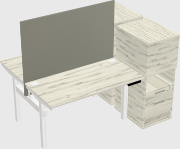 Shared electric desk + cabinet