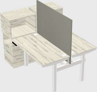 Shared electric desk + cabinet