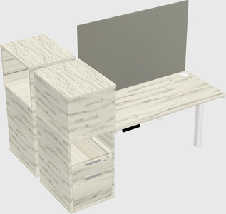 Shared electric desk + cabinet