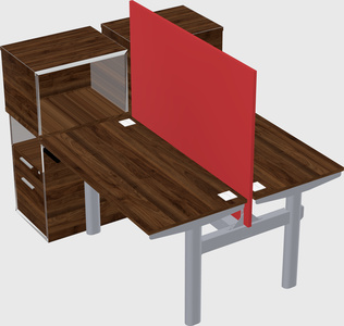 Shared electric desk + cabinet