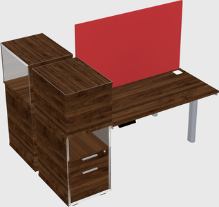 Shared electric desk + cabinet