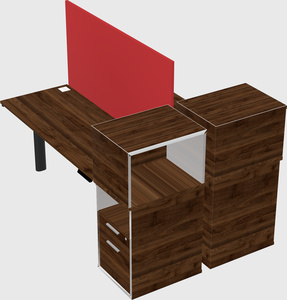 Shared electric desk + cabinet