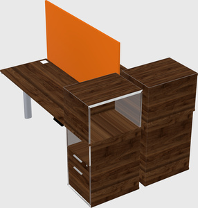 Shared electric desk + cabinet
