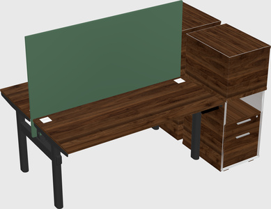 Shared electric desk + cabinet