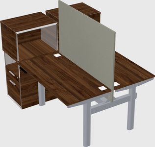 Shared electric desk + cabinet