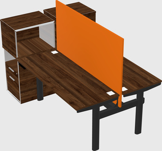 Shared electric desk + cabinet
