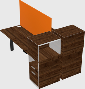 Shared electric desk + cabinet