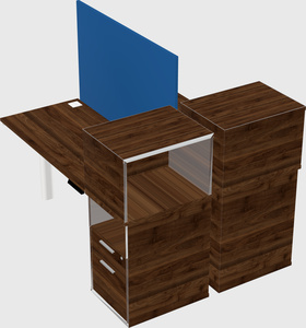 Shared electric desk + cabinet