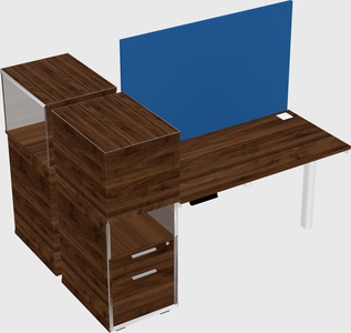 Shared electric desk + cabinet