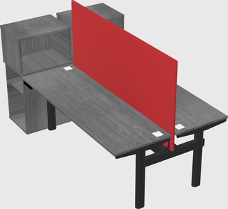 Shared electric desk + cabinet